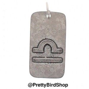LIBRA dog tag pewter pendant NEW Zodiac